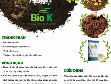 Chế phẩm vi sinh ủ phân hữu cơ Biok