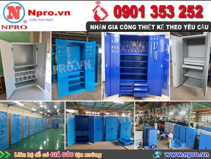 Tủ chứa dụng cụ vật tư có giá móc treo đa dạng mẫu mã