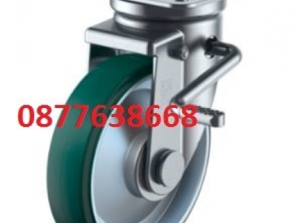 Bánh xe PU Yuei xoay có khóa phi 200, UWJB-200