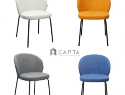 Ghế ăn nệm vải chân sắt hiện đại