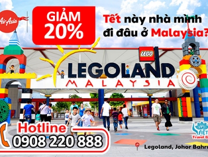 AirAsia giảm 20% giá vé bay đến Malaysia