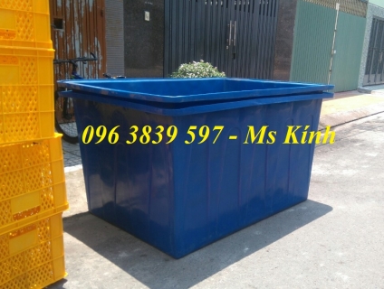 Thùng nhựa chữ nhật 2000 lít, thùng nhựa nuôi cá, đựng hóa chất