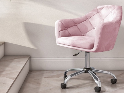 Ghế xoay bàn trang điểm bọc nhung cao cấp