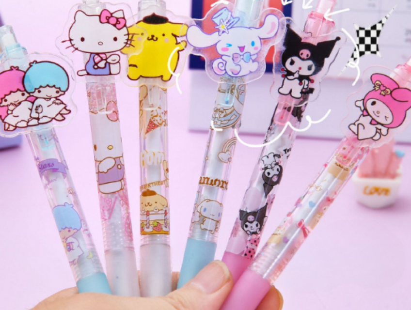 Bút bi nước khô nhanh, Hộp 12 Bút Deli Hôppmực muji - 0.38mm - viết thư pháp Mực Đen/ Đỏ/ Xanh