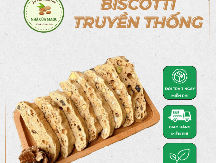 BÁNH BISCOTTI BAO NHIÊU CALO?