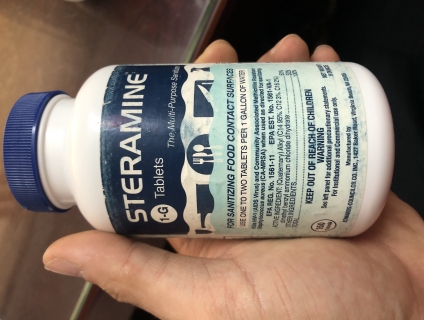 Thanh lý 3 hộp pha nước sát khuẩn Mỹ hiệu Steramine