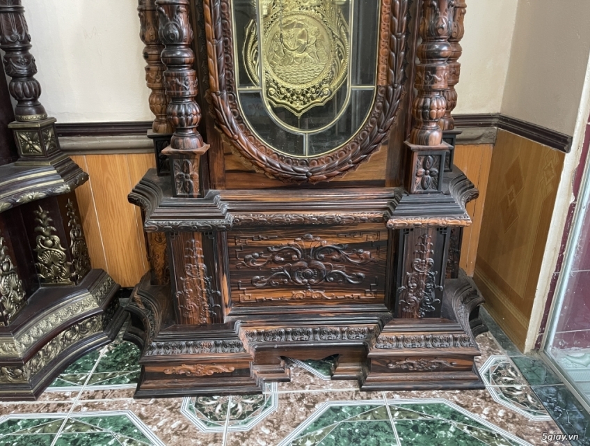 Đồng Hồ Cây Gỗ Mun Hoa