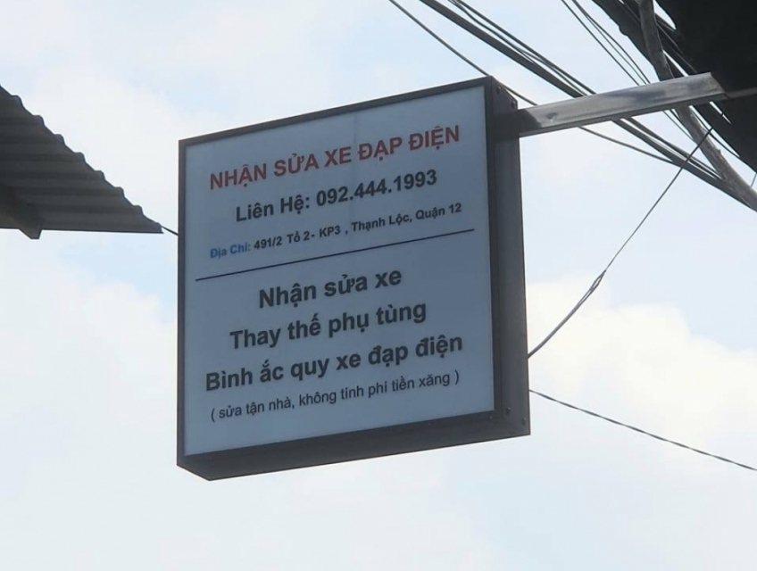 Nhận sửa xe đạp điện tại nhà