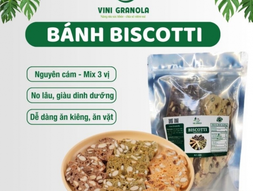 BÁNH BISCOTTI NGUYÊN CÁM NGŨ CỐC VINI
