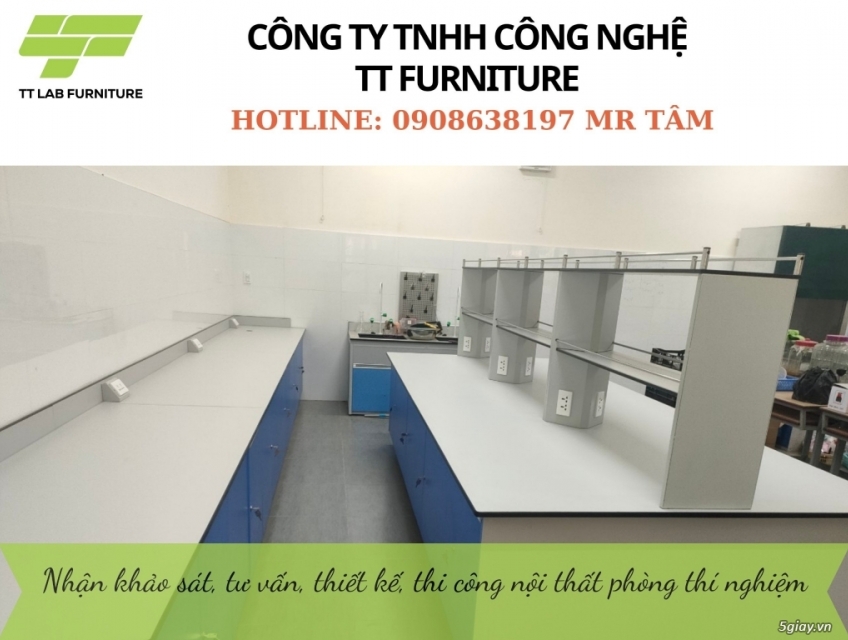 BÀN TRUNG TÂM CÓ KỆ HÓA CHẤT