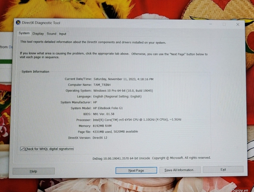 hp elitebook folio G1 siêu mỏng và nhẹ chỉ chưa đến 1kg