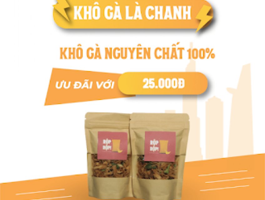 Khô gà lá chanh Rộp Rộp 70gr