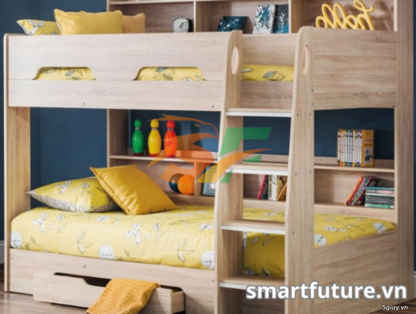 Giường tầng gỗ công nghiệp tiết kiệm không gian