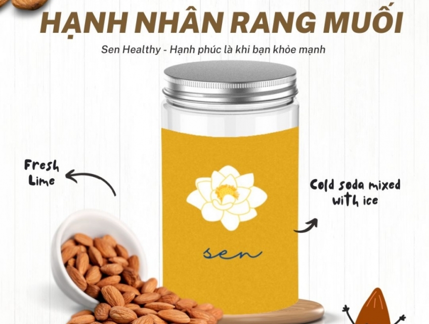Hạnh nhân rang muối nhà Senhealthy