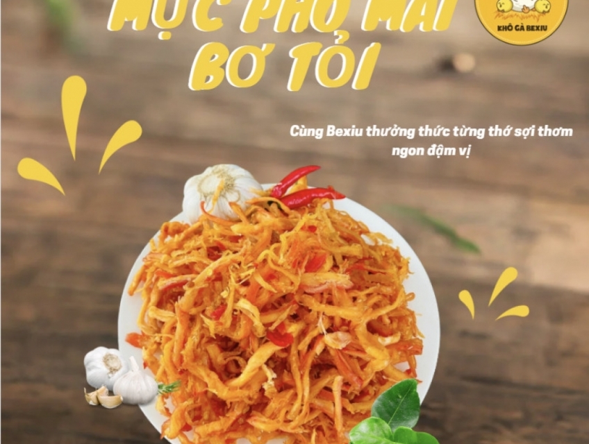 Khô Mực Phô Mai Bơ Tỏi Bexiu