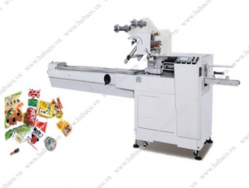 Máy đóng gói bánh kẹo dạng nằm ngang