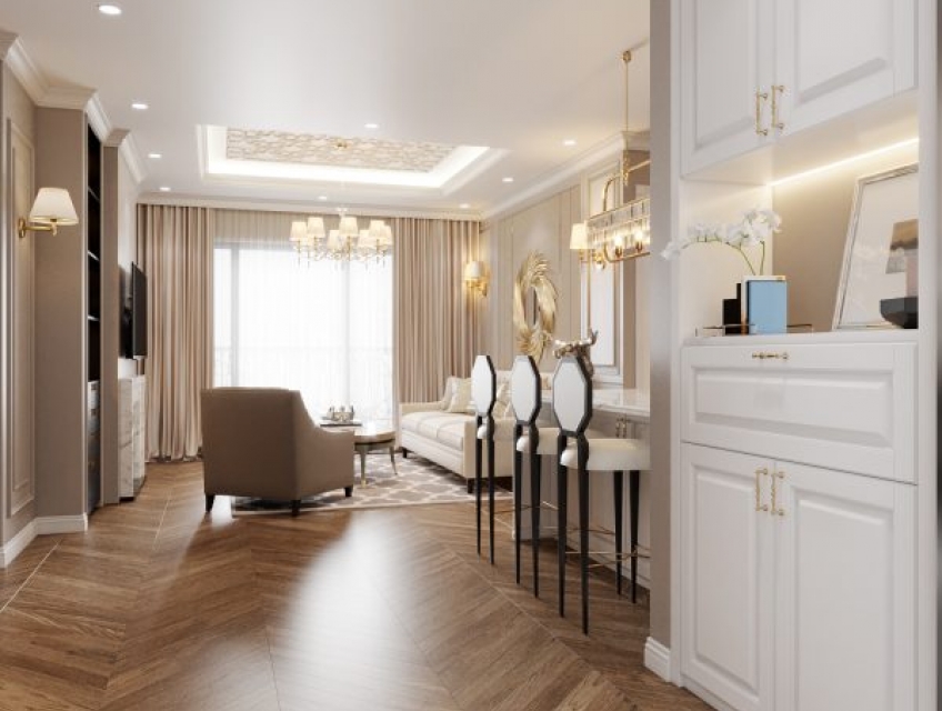 Thiết kế bếp chung cư đẹp và tiện nghi với chi phí hợp lý