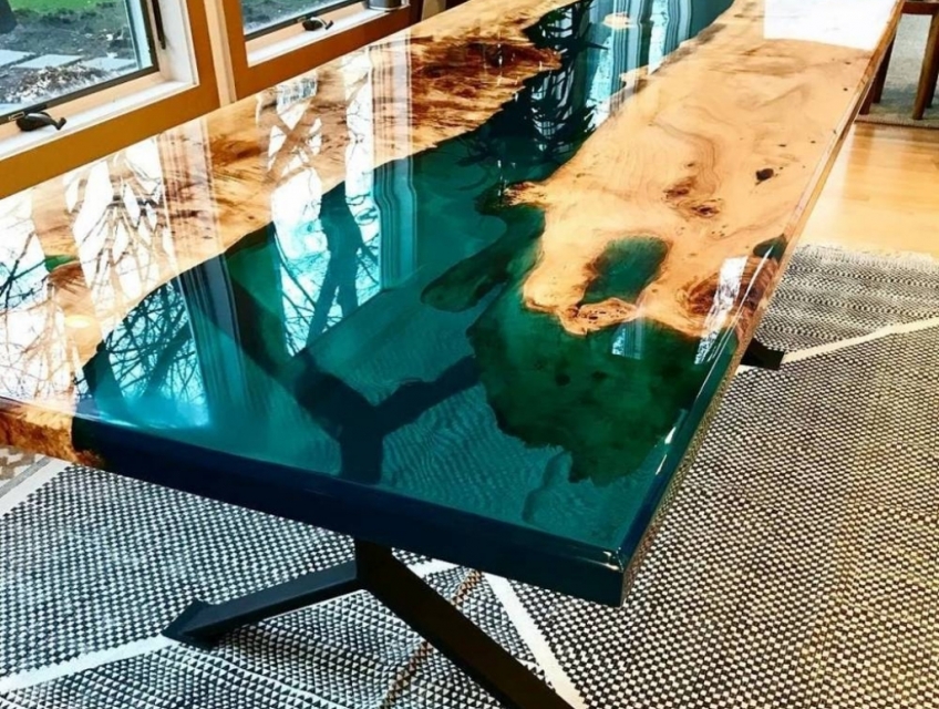 Bàn gỗ epoxy chi phí thấp, sang trọng cao