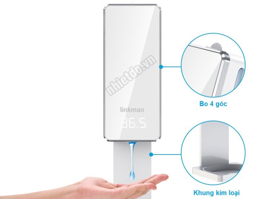 Thiết bị máy đo nhiệt độ kết hợp xịt rửa tay kr-10