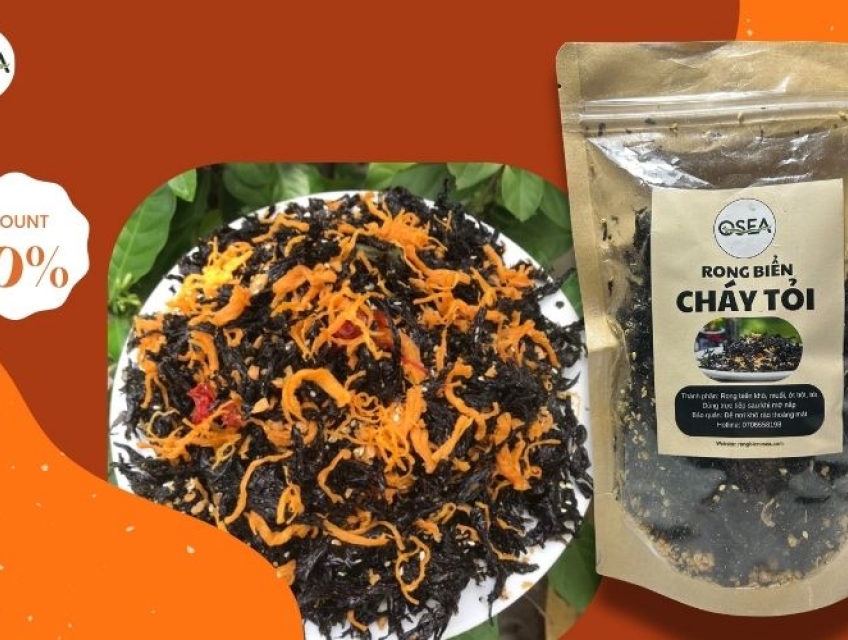 Rong Biển Giòn Trộn Khô Gà Món Ăn Vặt Lành Mạnh Và Bổ Dưỡng