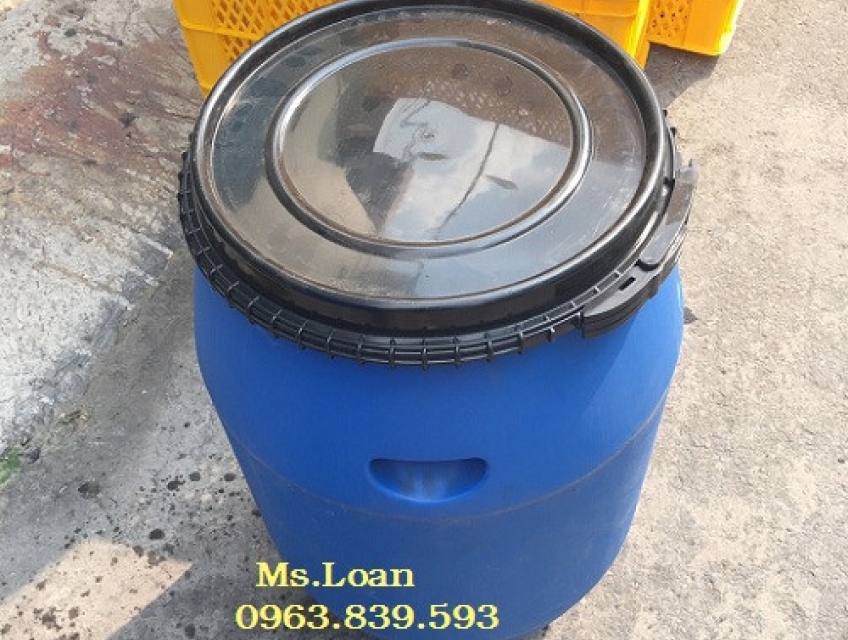 Thùng phi 120lit đai nhựa, thùng đựng hóa chất 120L mới / 0963 839 593