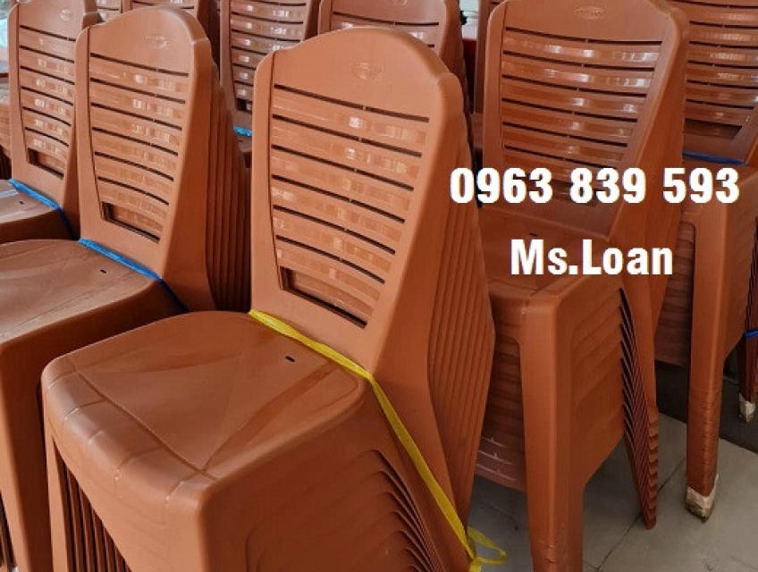 Ghế dựa đại vita nâu, ghế nhựa có tựa lưng cao / 0963 839 593 Ms.Loan
