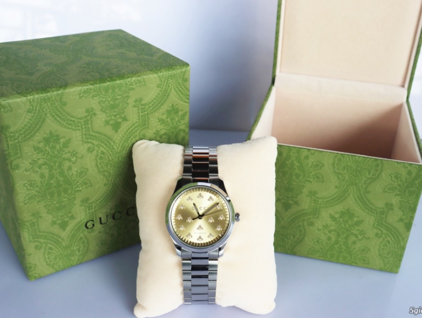 ĐH Nam Gu.cci Timeless MultiBee Automatic - Mặt Vàng Gold Fullbox