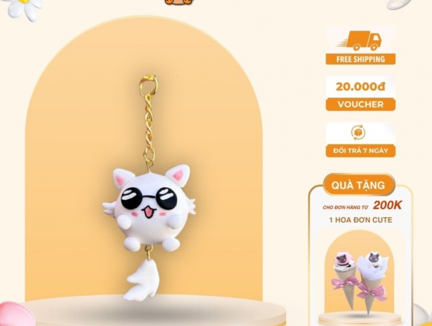 Móc Khóa Đất Sét Ducky Handmade – Tạo Điểm Nhấn Cho Phong Cách Của Bạn