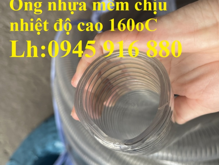 Ống nhựa lõi thép chịu nhiệt độ cao 160oC phi32, phi38, phi50 hút hạt nhựa