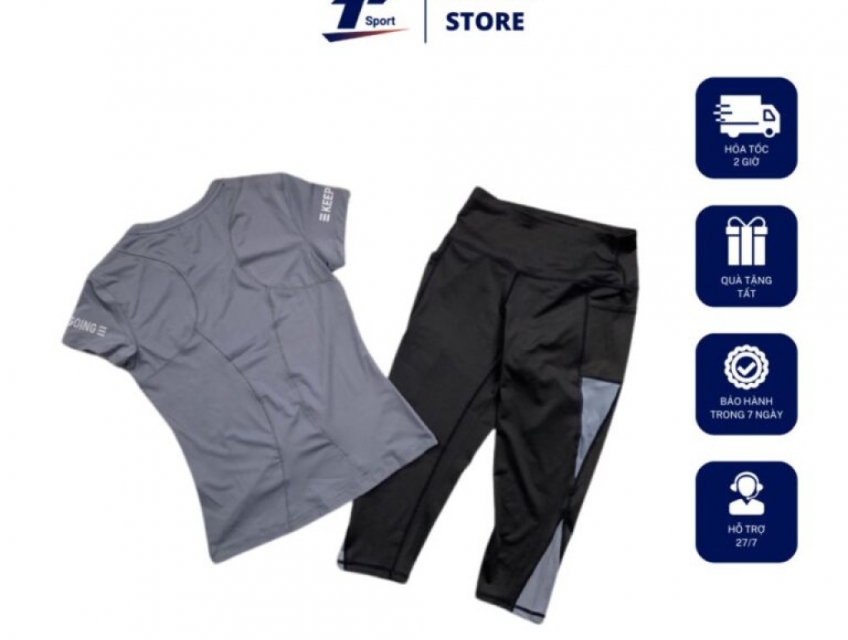 Bộ quần áo chạy bộ nữ mùa hè