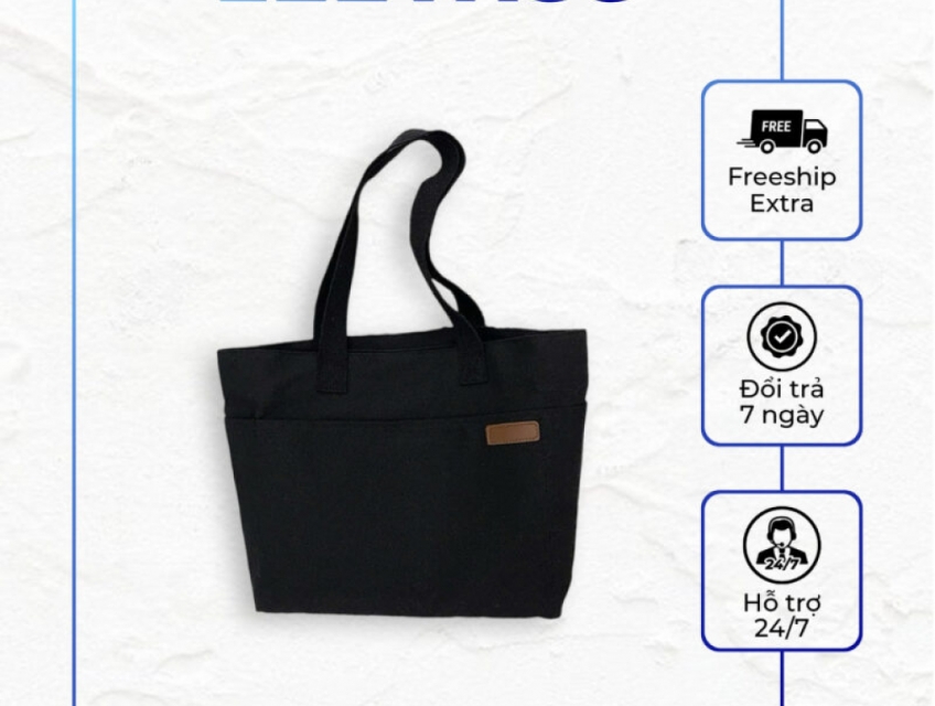 LeeVass - Túi Tote Vải Đi Làm, Túi Xách Đeo Vai Sinh Viên