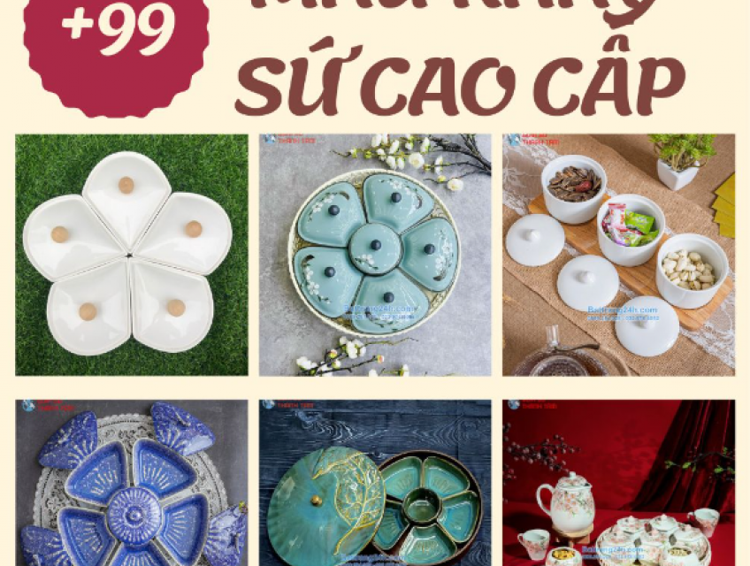 Khay đựng mứt, kẹo đẹp mắt - phụ kiện không thể thiếu mỗi dịp lễ tết