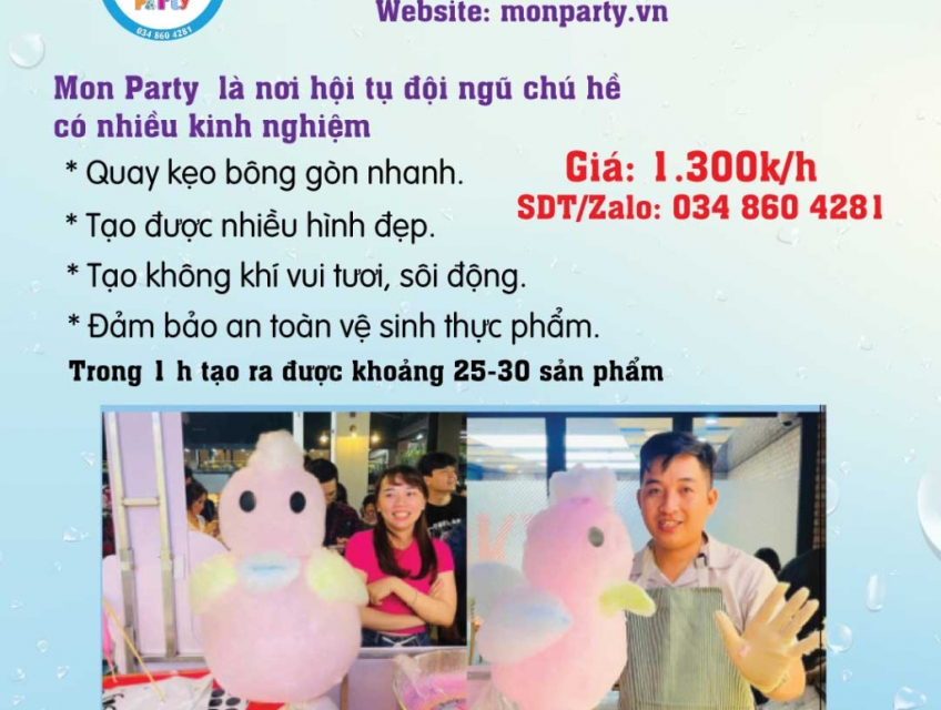 Kẹo bông gòn tạo hình