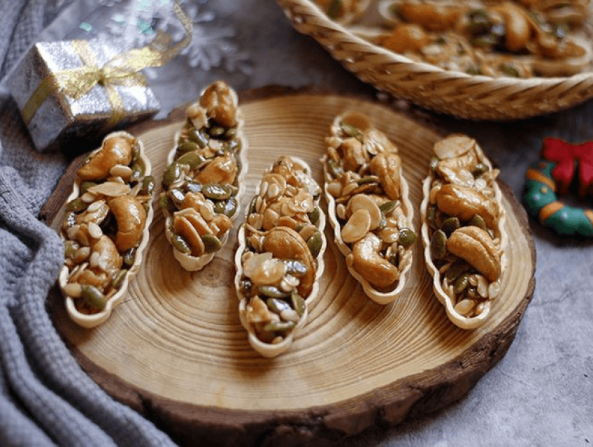 Các món ngon kết hợp từ bánh hạt dinh dưỡng.