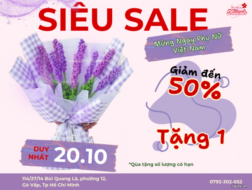 Hoa Lavender Kẽm Nhung – Siêu Sale 20/10 tại Tiệm nhà Milcah