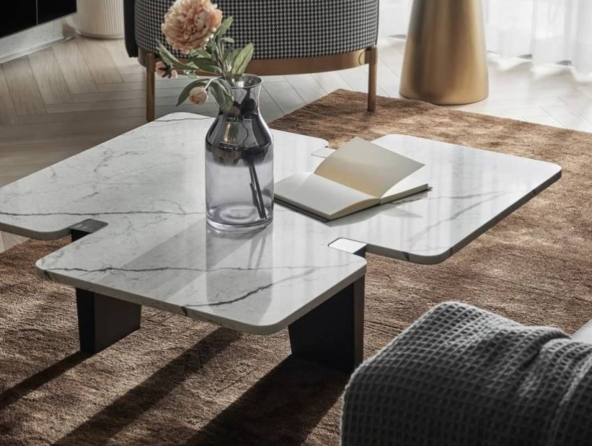Bàn trà mặt đá cao cấp – Sự lựa chọn hoàn hảo cho không gian sống sang trọng