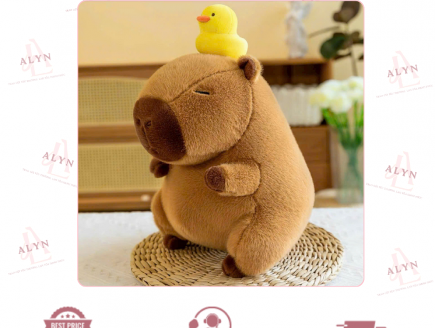 Giảm giá 50% mẫu gấu bông capybara