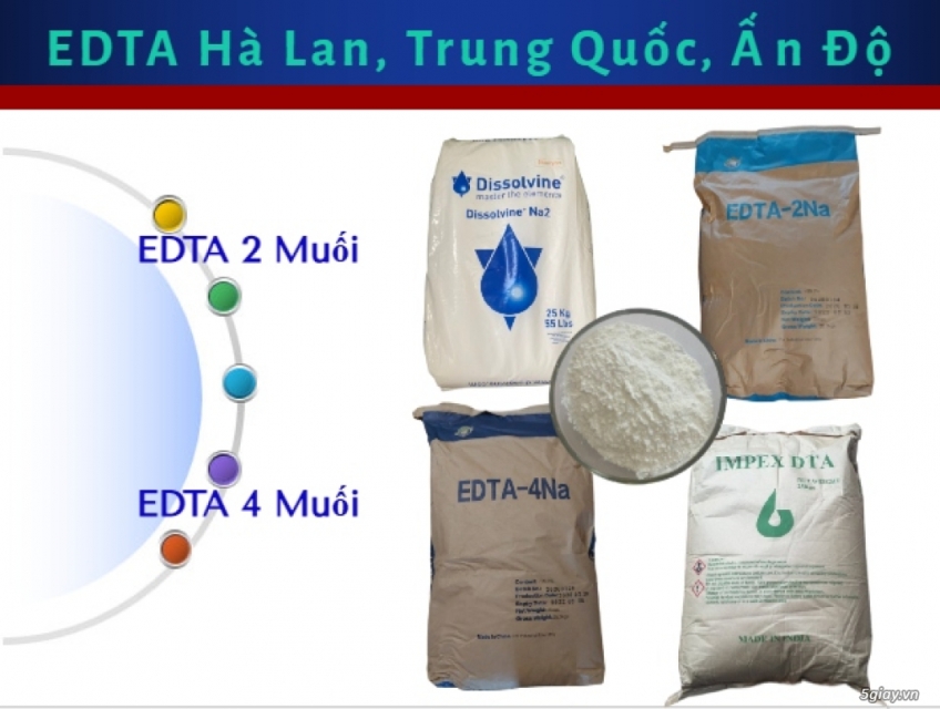 Edta nguyên liệu, edta 2 muối, edta 4 muối, edta khử kim loại nặng