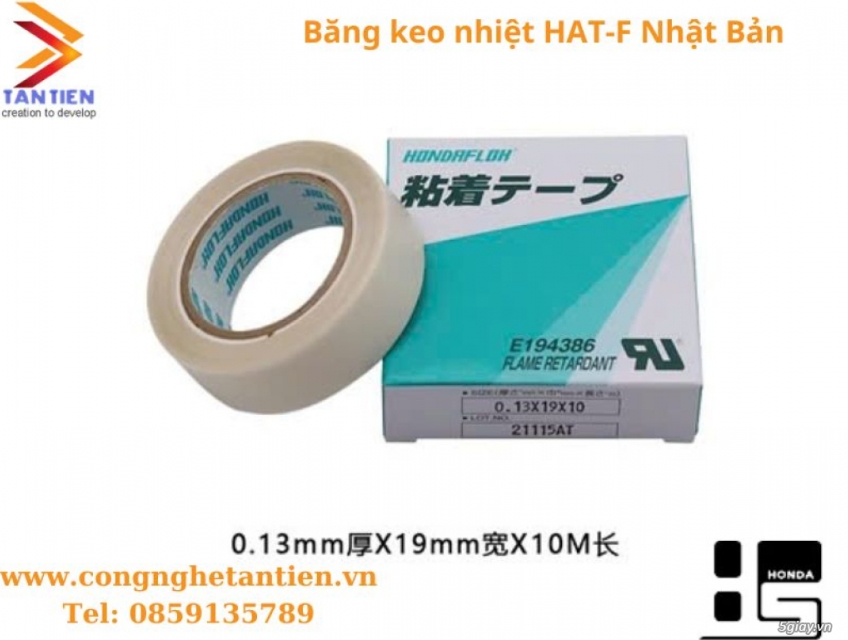 Băng keo chịu nhiệt HAT-F13-19 Nhật Bản