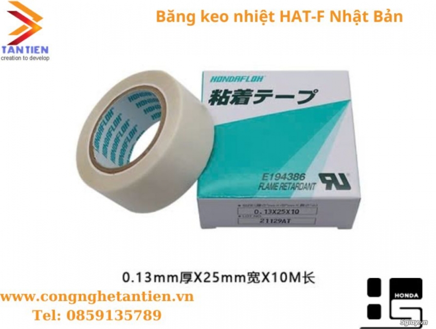 Băng keo chịu nhiệt HAT-F13-25 Nhật Bản