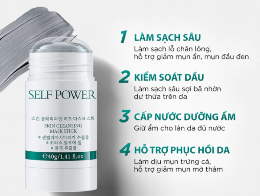Thanh Lăn Mặt Nạ SELF POWER Skin Cleansing Mask Stick