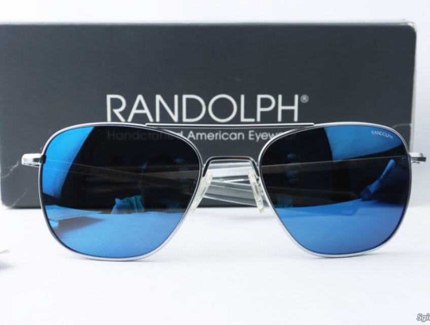Mắt Kính Nam RANDOLPH, tròng tráng gương xanh, Chính Hãng