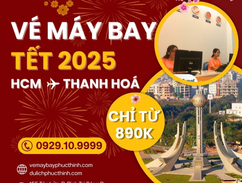 Vé máy bay tết 2025 - HCM đi Thanh Hoá chỉ từ 890k