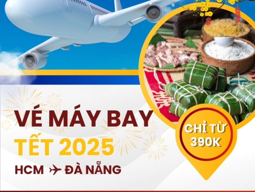 Vé máy bay tết 2025 - HCM đi Đà Nẵng chỉ từ 390k