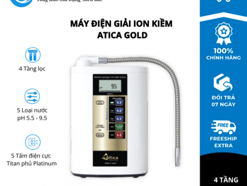 Máy lọc nước ion kiềm Atica gold