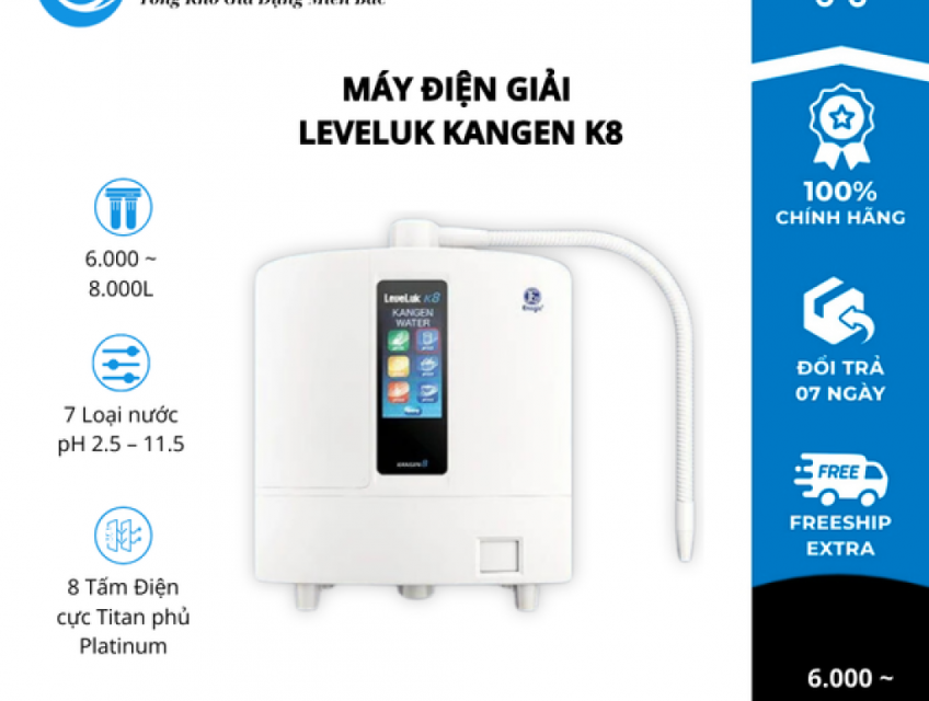 Máy điện giải Leveluk Kangen K8