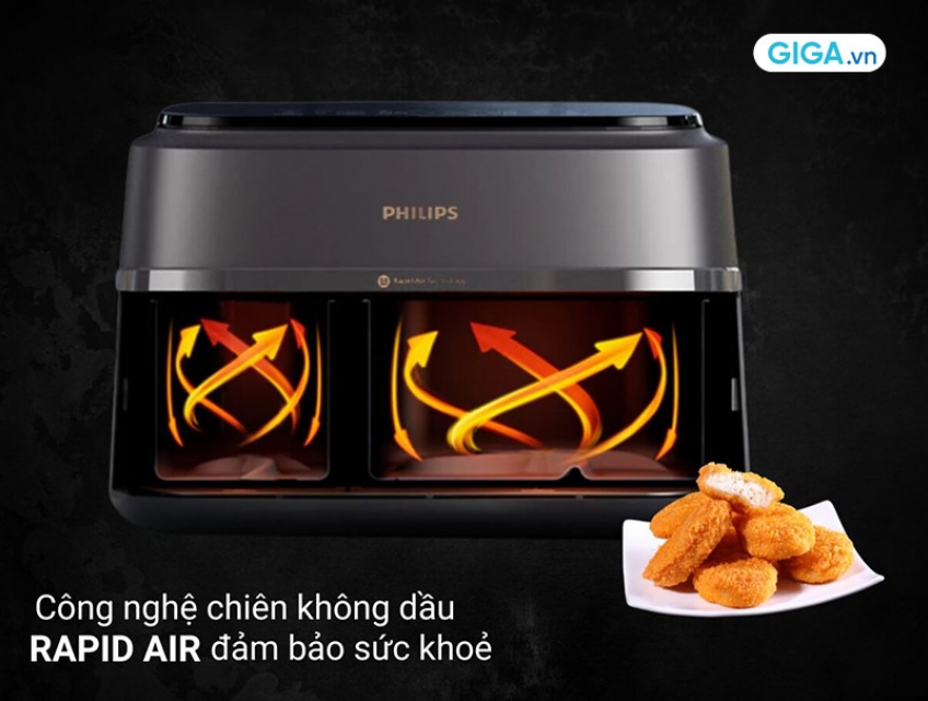 Bí quyết nấu ăn lành mạnh với nồi chiên không dầu Philips 9L NA352/00