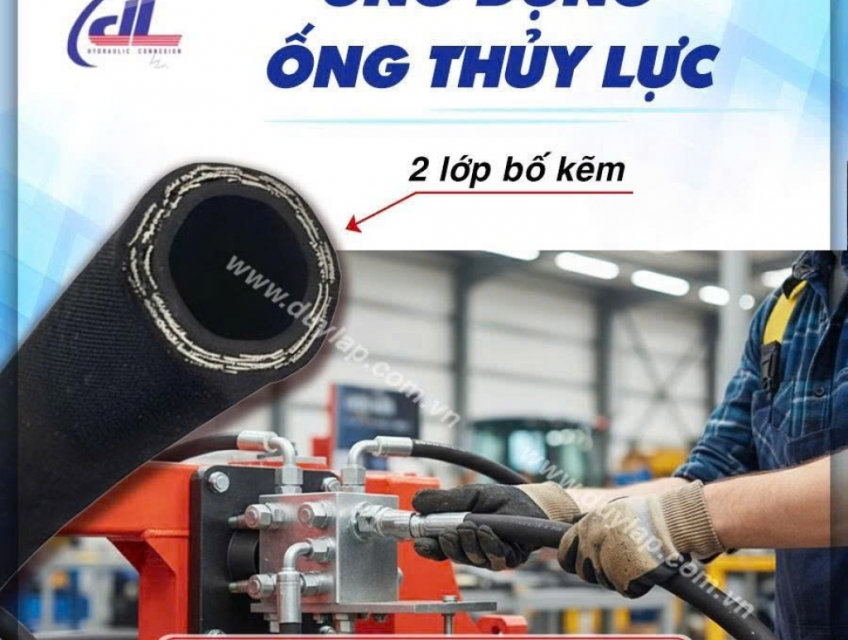 Ống thuỷ lực 2 lớp kẽm dùng trong công nghiệp, xây dựng và thuỷ lực