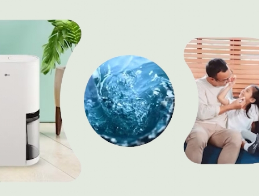 Máy hút ẩm LG 40L Dual Inverter DD23GMWE1 lọc không khí trong lành