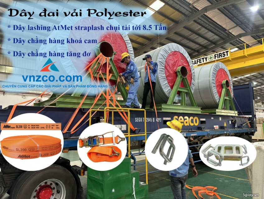 Dây Đai Vải Polyester Lashing- Bản 50mm- LPLASHVN500